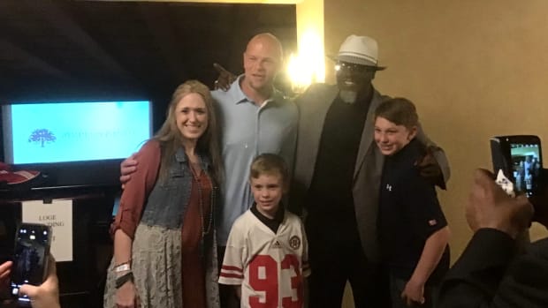 Vershan Jackson with Jared Tomich and family